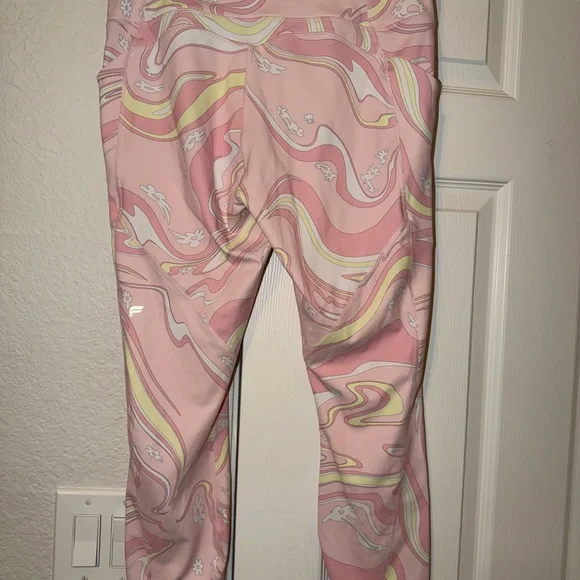 Fabletics Pink Swirl High-Rise Leggings - Picture 4 of 8